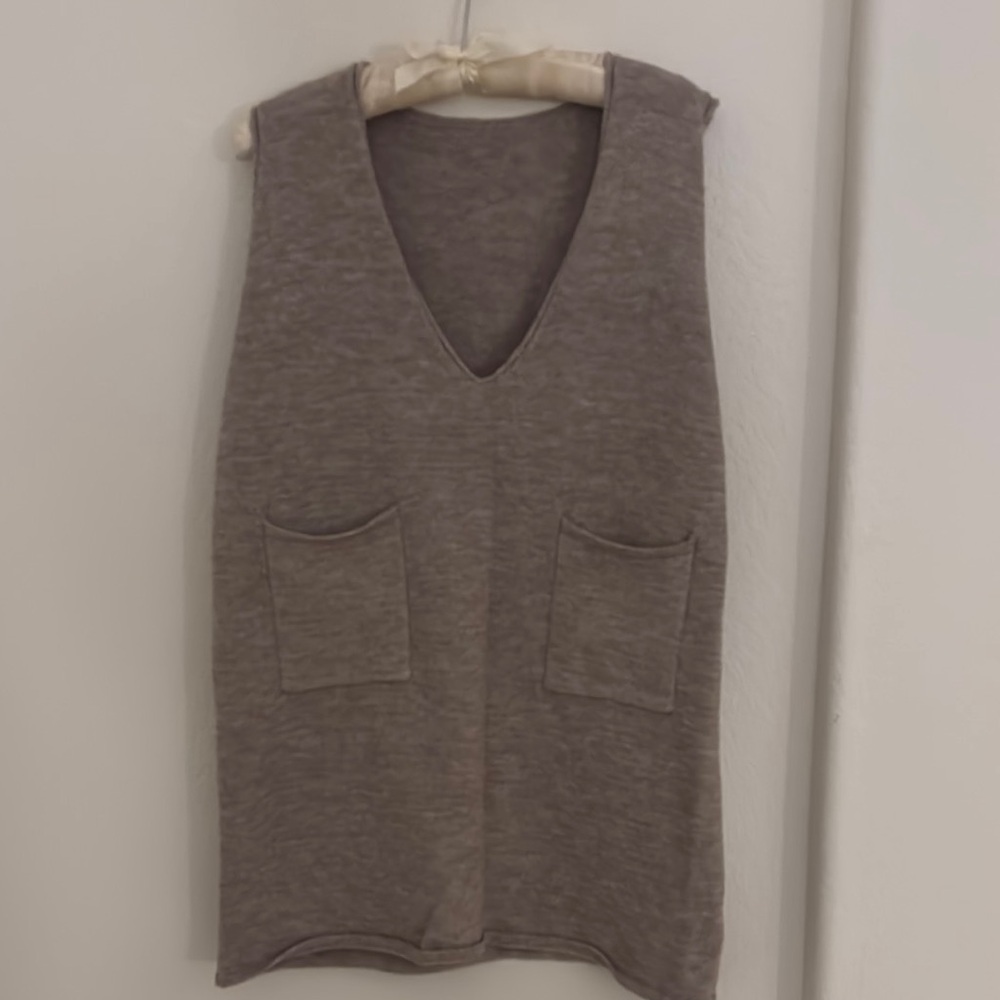 SHEIN Gray Sleeveless Mini Dress
